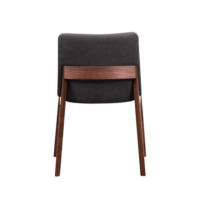 Walnut Guest or Conference Chairs with Gray Padded Seat (Set of 2)