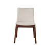 Walnut Guest or Conference Chairs with White Padded Seat (Set of 2)
