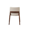 Walnut Guest or Conference Chairs with White Padded Seat (Set of 2)