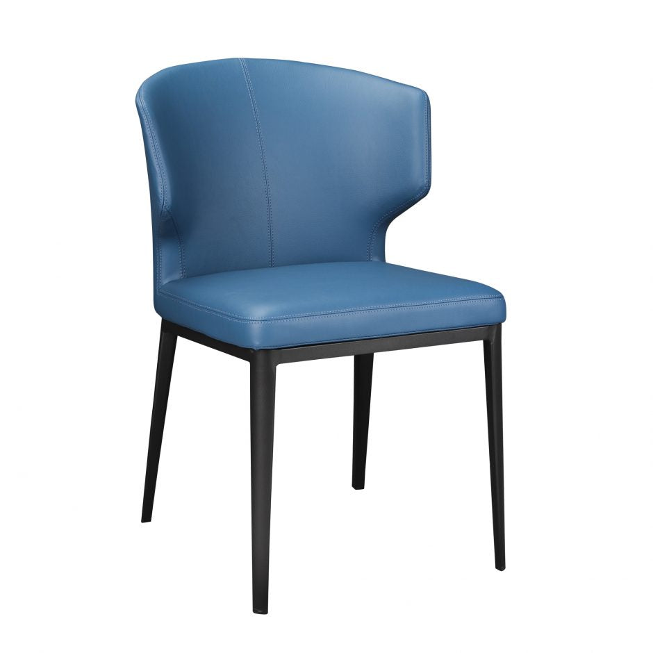 Finely-Crafted Padded Steel Blue Guest or Conference Chair (Set of 2)