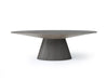 95" Modern Gray Oak Veneer Oval Conference Table