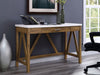 46" Walnut & Faux Marble Farmhouse Style Office Desk