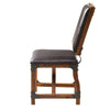 Chocolate Faux Leather & Wood Office Chair