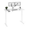 59" Twin Monitor Adjustable Desk in White