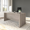 65" Executive Desk with Cord Management Grommets in Silver Maple