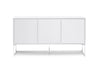 Modern High-Gloss White Storage Credenza