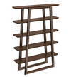 Solid Bamboo Bookshelf in Black Walnut Finish