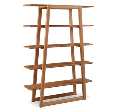 Solid Bamboo Bookshelf in Caramel Finish