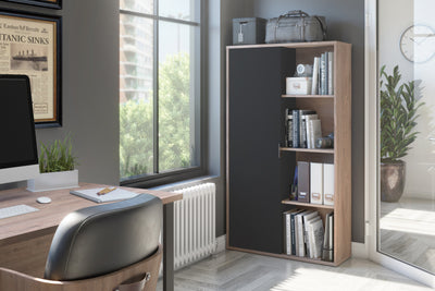 36" Storage Cabinet in Rustic Brown & Graphite