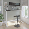 59" Twin Monitor Adjustable Desk in Black