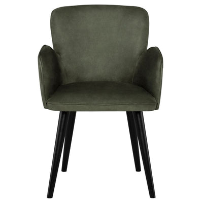 Elegant Cozy Office Chair in Sage Suede