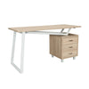 55" Sand Finish Asymmetrical Desk