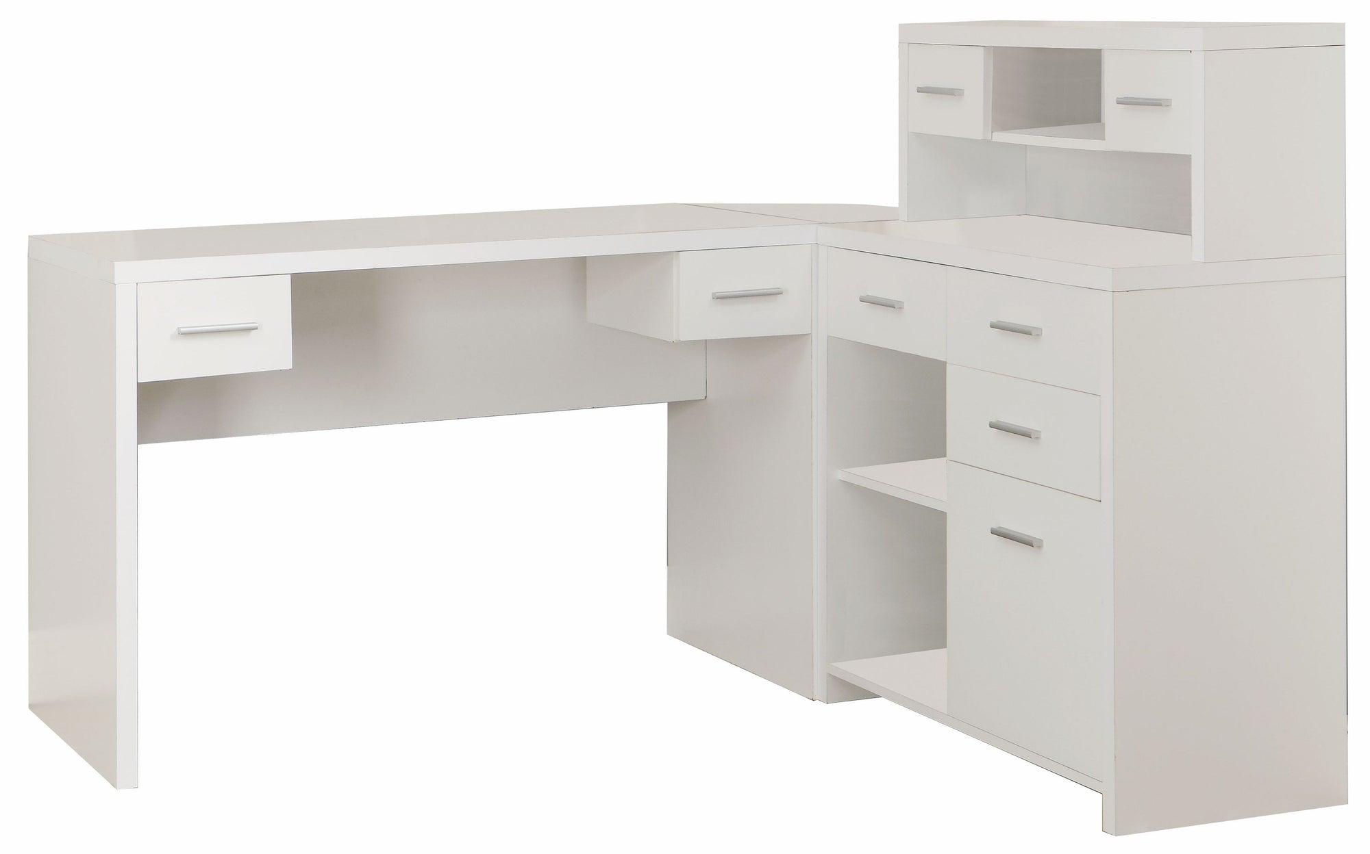 62.5 L-Shaped Desk with Storage by Monarch 