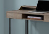 Dark Taupe 48" Office Desk w/ Black Metal Base