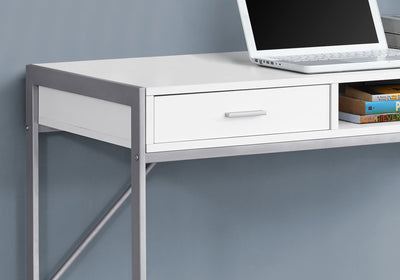 Classic White & Silver Office Desk