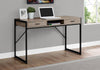 Classic Taupe & Black Metal Office Desk