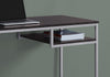 48" Cappuccino & Silver Stunning Computer Desk