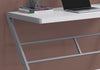 Z-Shaped Modern White & Silver 48" Computer Desk