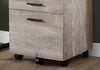 Trendy 3-Drawer Filing Cabinet in Taupe Woodgrain Finish