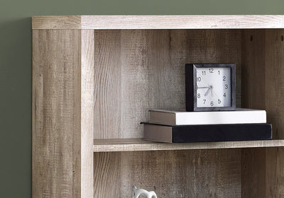 Classic Taupe Woodgrain Office Bookcase