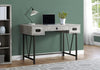 48" Gray Woodgrain Office Desk w/ V Design Base