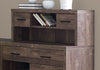 63" Brown Woodgrain L-Shaped Office Desk & Storage Area in One