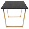 79" Executive Desk in Black Oak & Gold with Inlaid Edges