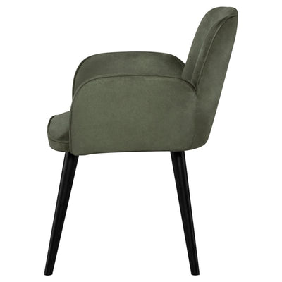 Elegant Cozy Office Chair in Sage Suede
