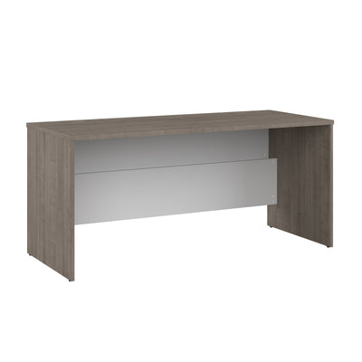 65" Basic Desk in Silver Maple & White