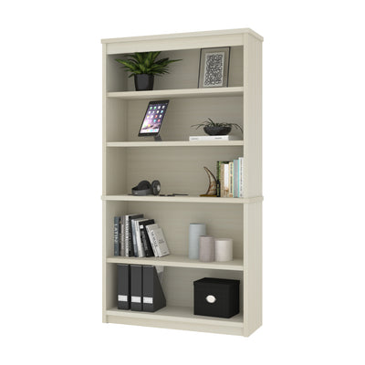 36" Bold Bookcase in White Chocolate