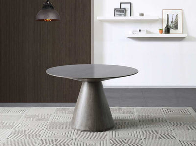Modern Gray Oak Veneer 47" Circular Meeting Table