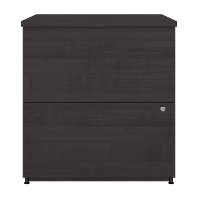 28" 2-Drawer Locking File Cabinet in Charcoal Maple