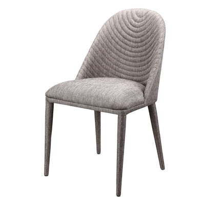 Fabric-Covered Gray Guest or Conference Chairs (Set of 2)