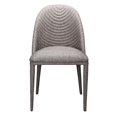 Fabric-Covered Gray Guest or Conference Chairs (Set of 2)