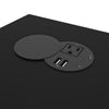 Bark Gray & Black Modern L-shaped Desk