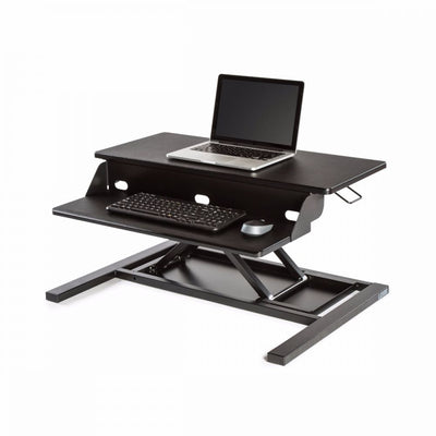 Sleek Black Desk Riser w/ Pneumatic Lift