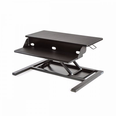Sleek Black Desk Riser w/ Pneumatic Lift