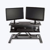 Sleek Black Desk Riser w/ Pneumatic Lift