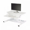 Sleek White Desk Riser w/ Pneumatic Lift