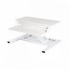 Sleek White Desk Riser w/ Pneumatic Lift