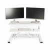 Sleek White Desk Riser w/ Pneumatic Lift