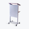 White Rolling Lectern or Workstation w/ Adjustable Height