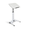 White Adjustable Lectern w/ Pneumatic Foot Pedal