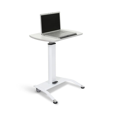 White Adjustable Lectern w/ Pneumatic Foot Pedal