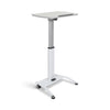 White Adjustable Lectern w/ Pneumatic Foot Pedal