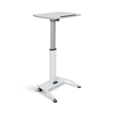 White Adjustable Lectern w/ Pneumatic Foot Pedal
