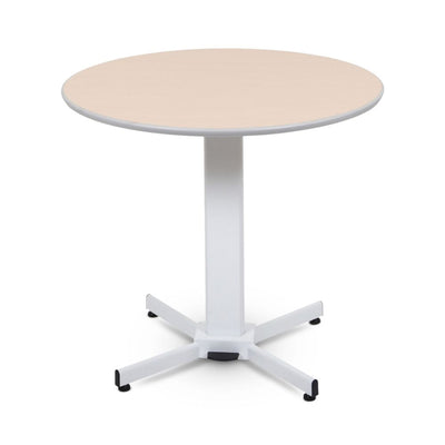 Classic 36" Round Tan Meeting Table w/ Pneumatic Lift