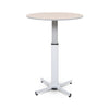 Classic 36" Round Tan Meeting Table w/ Pneumatic Lift