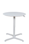 Classic 31" Round White Meeting Table w/ Pneumatic Lift