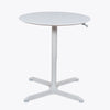 Classic 31" Round White Meeting Table w/ Pneumatic Lift